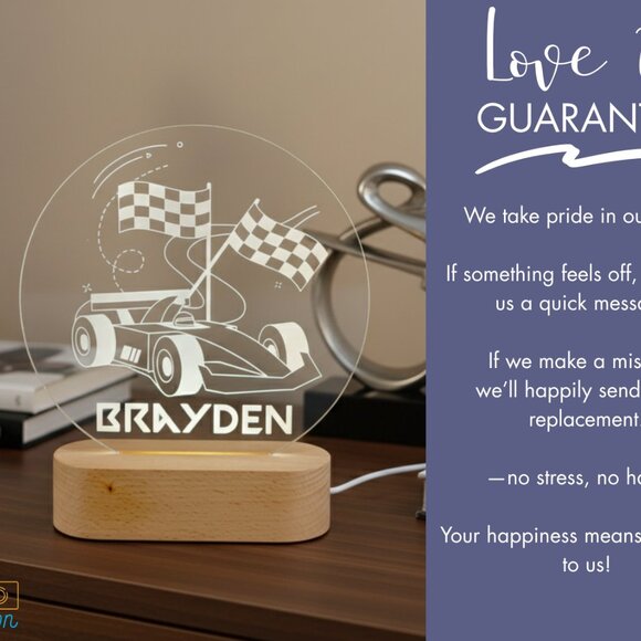 Custom Go-Kart LED Night Light – Sporty Decor for Kids & Adults - Picture 6 of 8